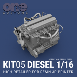 Kit_DIESEL.png DIESEL ENGINE 1/16 SCALE - HIGH DETAILED FOR RESIN 3D PRINTER