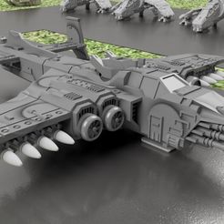 Marauder_Destroyer_2.jpg Free STL file 1/4" Sky Fortress for Human Armies・3D printable object to download