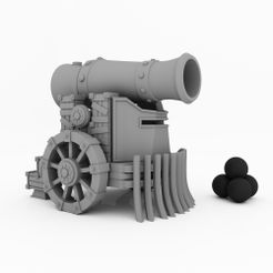 Artillery-cannonJPG1.jpg Fichier STL Canons d'artillerie・Objet imprimable en 3D à télécharger