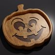 Pumpkin-Tray-V4-©.jpg Halloween Trays Pack 2 - CNC Files for Wood