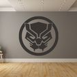 black_panther_wall.jpg Black Panther Sillhouette wall room sticker decoration