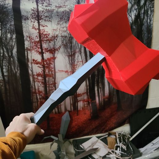 OSRS Old School Runescape Dragon War hammer Life Sized - 3D model önizlemesi
