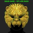 default.94-Copy-2.jpg Squid Game Mask - Vip Lion Mask 3D print model