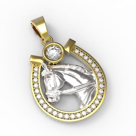 Horse Pendant 3D print model 3D model