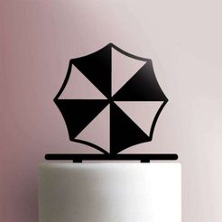 JB_Resident-Evil-Umbrella-Logo-225-565-Cake-Topper.jpg STL file RESIDENT EVIL UMBRELLA TOPPER・3D print design to download