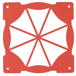 Vermelho.png Файл STL Зонтичный вентилятор решетка 120 мм・Модель для загрузки и 3D-печати