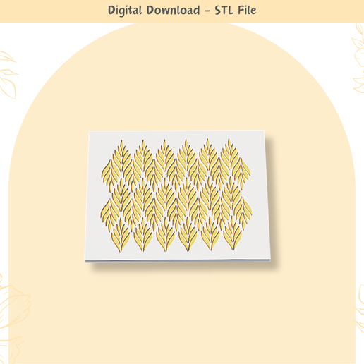 Wheat-pattern-texture-mat-2.png Wheat Pattern Texture Mat | STL File | Clay Embossing Stamp | Unique Pattern | Polymer Clay Earrings | Clay Tools