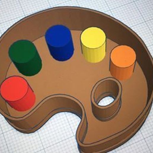 Archivo STL gratis painter palette cookie cutter・Plan de impresión en