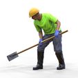 Co-c1.50.143.jpg N10 Construction worker with shovel, troweling tool and helmet