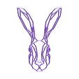 bunny.stl Bunny Wall Sculpture 2D