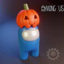 AMONG editable.jpg STL file AMONG US HALLOWEEN・3D printing model to download