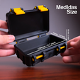 Medidas.png Файл STL Безвинтовая коробка Mega Rugged Box・Шаблон для загрузки и 3D-печати