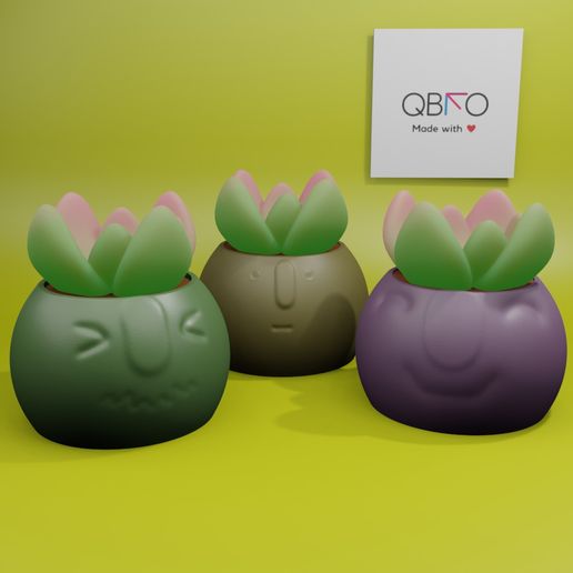 Big nose (big nose) planter threepack 3D model