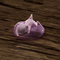 mew-sleep04.png STL-Datei Mew Bubble Schlafen・3D-druckbares Modell zum Herunterladen