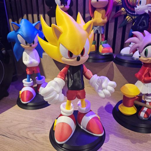 👾 Super Sonic Urban Vibes (Multiparts / 3MF)・ 3D File for 3D