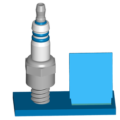 SPBfront.png STL-Datei Spark Plug Business Card Holder kostenlos・3D-Drucker-Design zum herunterladen
