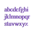 Lowercase.stl TIMES NEW ROMAN - 3D LETTERS, NUMBERS AND SYMBOLS