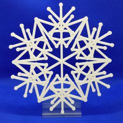 20191221_174444.jpg STL file Snowflakes with Stand・3D print object to download