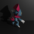 Weavile3.png Modèle d'impression 3D de Sneasel et Weavile