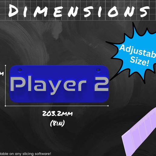 🚪 Player 1–4 Gamer Signs STL Files for 3D Printing – Customizable Game ...