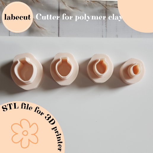 Mini tall vase polymer clay cutter