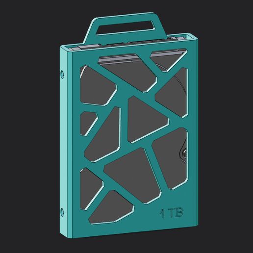 Geometric 2.5" HDD SSD Caddy Sleeve - Modular Hard Drive Case with Pull Handle
