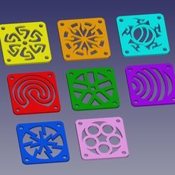 fan_cover_set.jpg Free STL file 40mm_fan_cover_set・3D print object to download