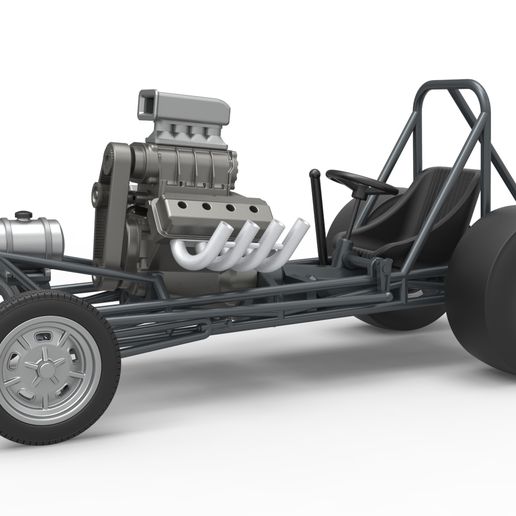Vintage Front engine dragster Base Version 1 (1:25 Scale)