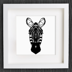 Capture d’écran 2018-01-05 à 12.44.38.png Tête de zèbre Origami personnalisable
