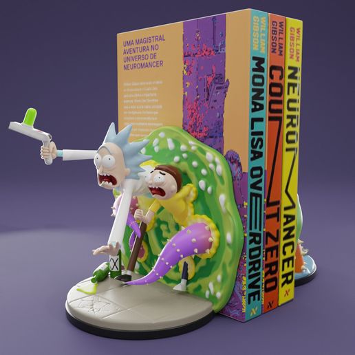 📚 Rick and Morty Book Holder・ STL File for 3D printing・Cults
