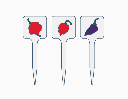 piccole1.png 3D file Mini Chili Peppers Signs - 6 varieties・3D print model to download, 3DLayerUP