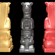 preview6.png Mayan statue with jaguar head stl 3D print model