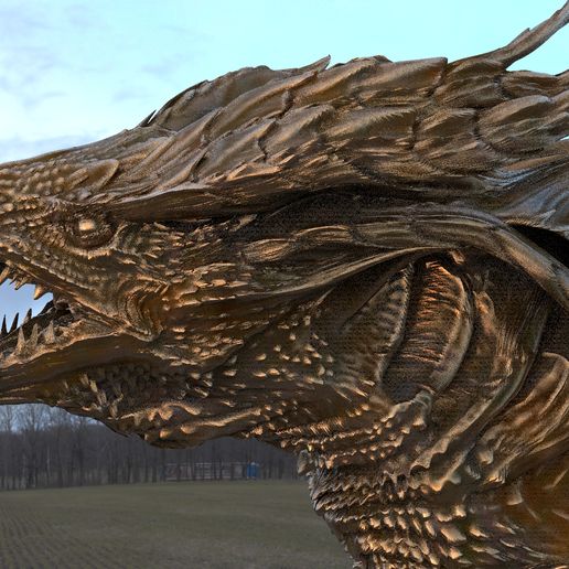 Dragon head long - 3D model önizlemesi