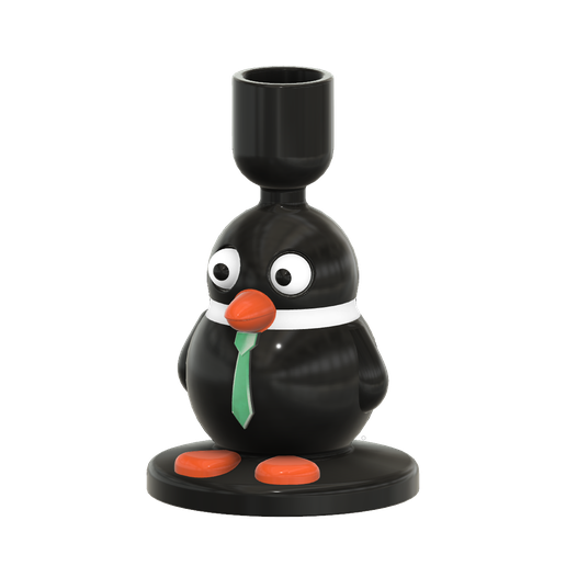 Penguin-Lamp-Front-v1.png STL file Penguin Lamp・Model to download and 3D print, Upcrid