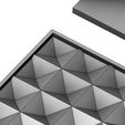 3D-P1-07.JPG Geometrical Square Diamond pattern panel 3D print model