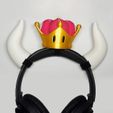 il_570xN.4049836385_ppdd001.jpg Set of Bowsette Horns and Bowsette Crown for Earphones-Multicolor