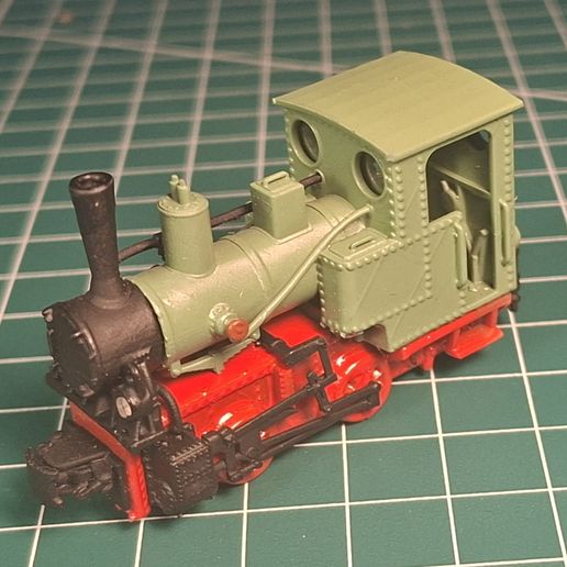 H0e scale Steam Locomotive Borsig Bn2T TG 750mm - resin