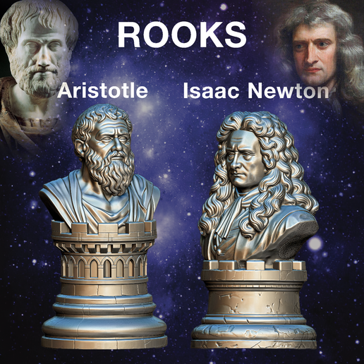 rt6rtyu.png Philosophers & Scientists Chess Set – 3D Printable STL/OBJ (12 Unique Bust Pieces + Board)