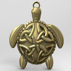 celtic-turtle-pendant-.1.jpg Download STL file Celtic turtle pendant • 3D printing design, Majs84
