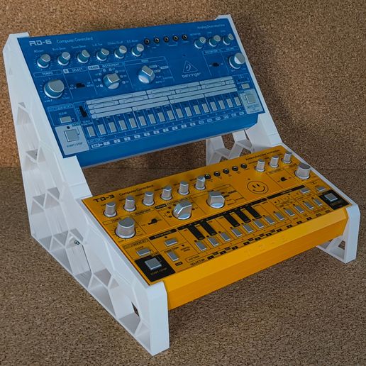 🎵 Behringer TD-3 / RD-6 dual stand・ STL File for 3D printing・Cults