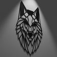 low-poly-wolf-render-3.png Wall Picture - Low Poly Wolf