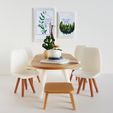 7.jpg Modern Dining Table With 4 Chairs 1/12 Scale