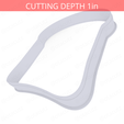Bread_Slice~7.25in-cookiecutter-only2.png Bread Slice Cookie Cutter 7.25in / 18.4cm