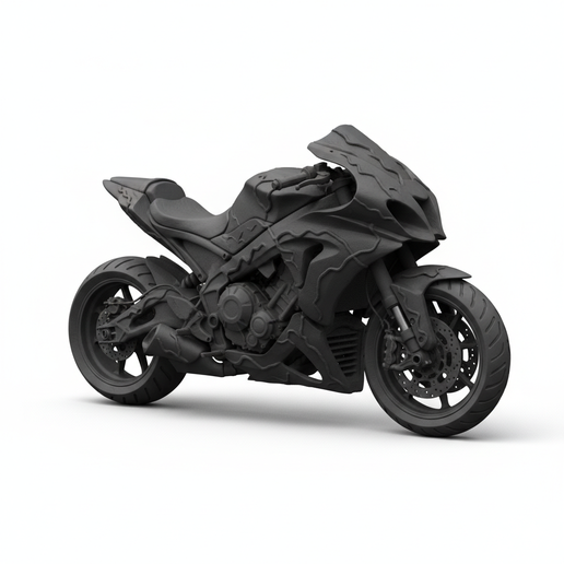 Lightning Strike racing motorcycle STL, 1:12 motorcycle, cyberpunk motorcycle STL, print ready motorcycle STL, low poly motorcycle, motorcycle desk decor STL, 1:6 motorcycle, split parts motorcycle STL, motorcycle miniature, sci fi motorcycle STL, adventu