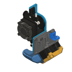 ISO View - V3 Volcano Extruder Assy v3.png STL file ARTILLERY SIDEWINDER 4020 FAN DUCT V3 46º VOLCANO・3D printing design to download
