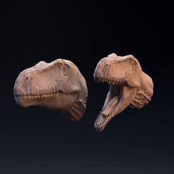 Giganotosaurus_head_1.jpg STL-Datei Giganotosaurus Kopf Mund offen und geschlossen・Design zum Herunterladen und 3D-Drucken