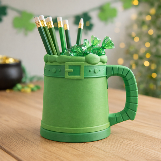 9.png Beer Stein STL File for 3D Printing – St. Patrick’s Day Mug Style Tankard, Candy Holder & Decorative Beer Stein