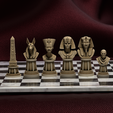 6.png Egyptian Chess Set 3D Print – Ramses, Nefertiti, Anubis, Obelisks and Mummies
