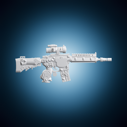 M4a1 Assault Rifle Cartoon