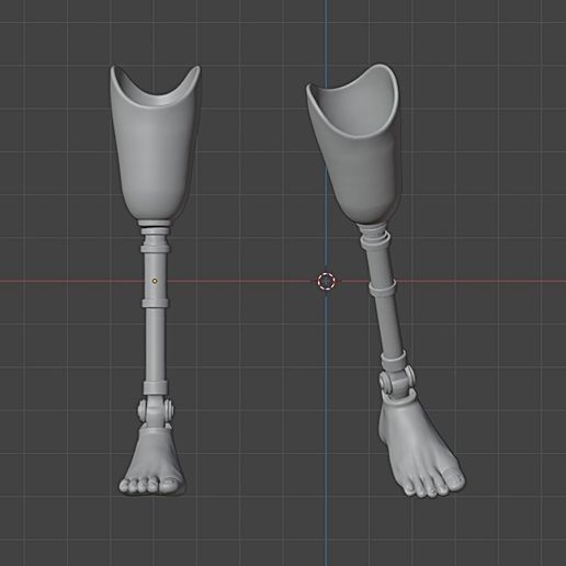 🦵 Non-Functional 3D STL Concept Model of a Prosthetic Leg Free ...